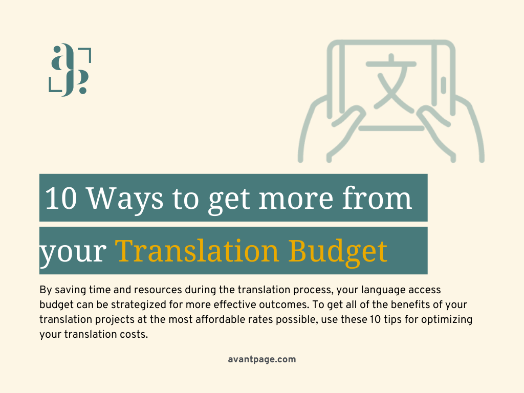 10 Ways to get more from your translation budget